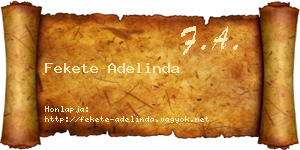 Fekete Adelinda névjegykártya